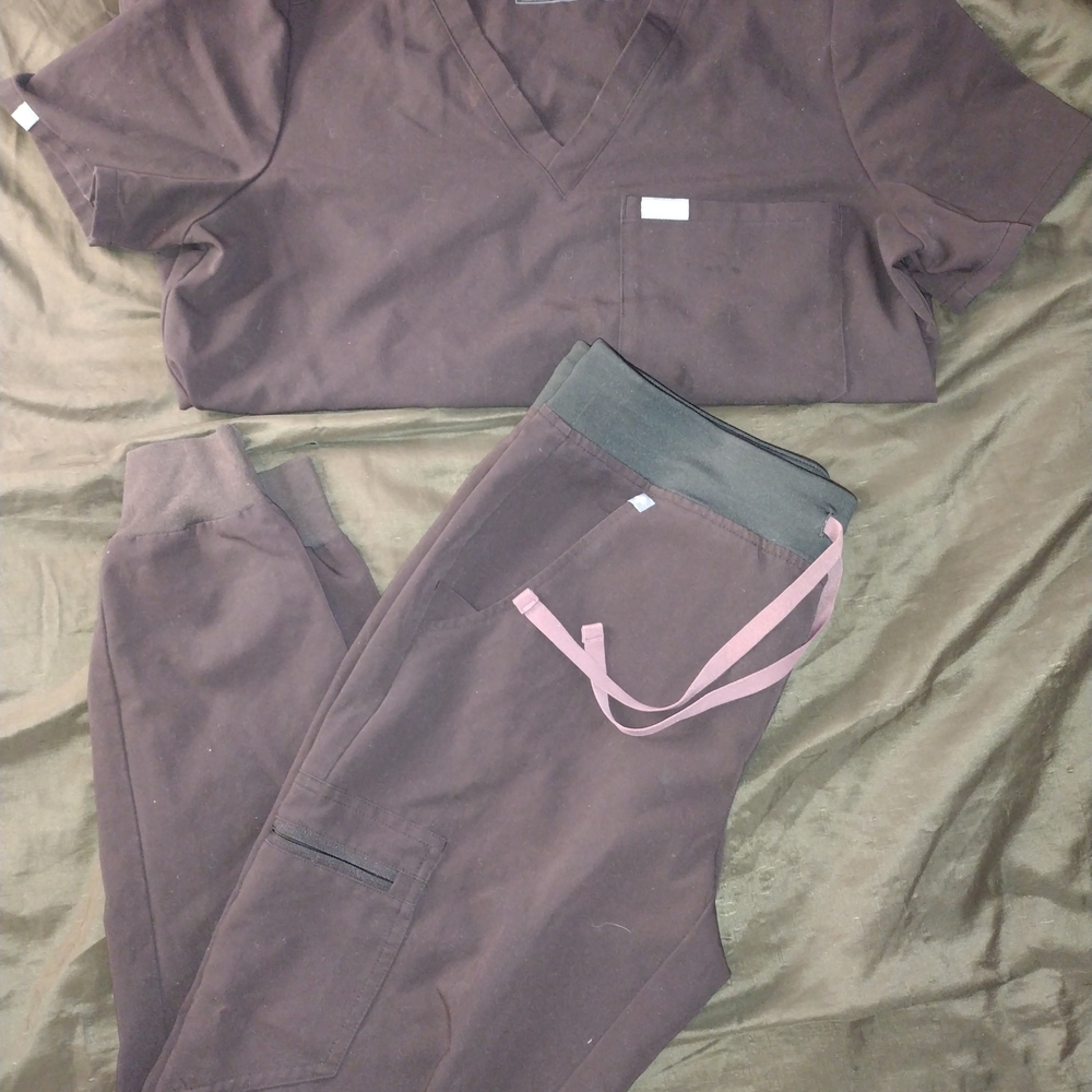 Women's Brown Scrub Set